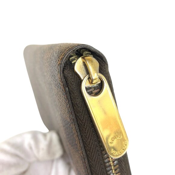 Authentic Louis Vuitton Zippy Damier Ebene Leather Wallet jp170-111725 - Picture 10 of 16